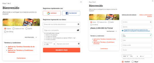 El proceso de registro en LeoVegas