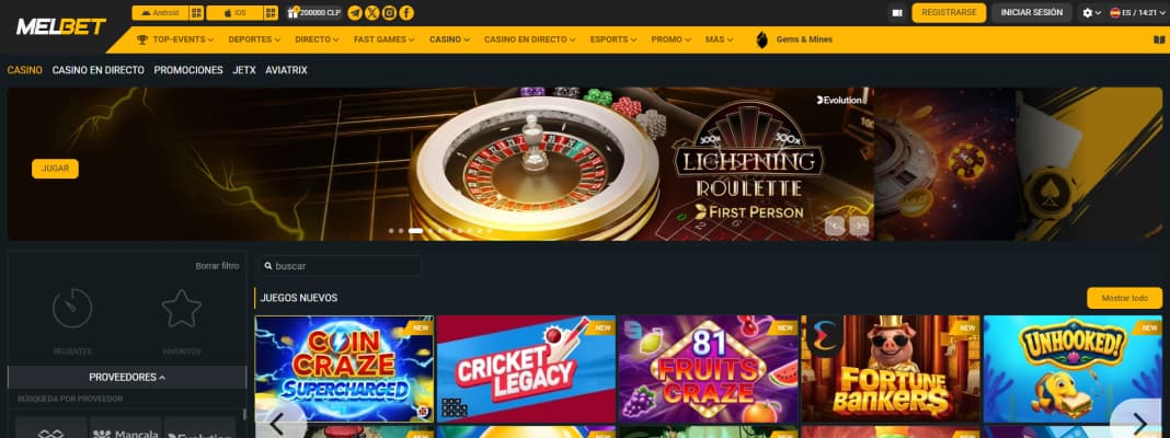 Melbet casino ofertas